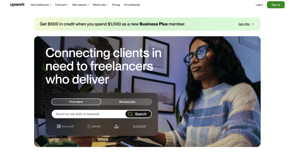 Upwork website, here you can get clients for digital marketing