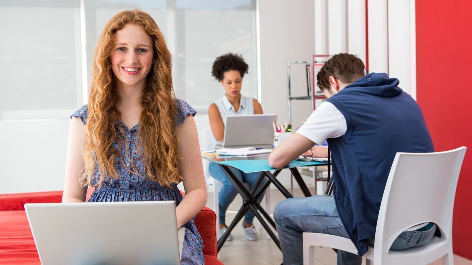 Student preparing digital marketing interview questions on a laptop