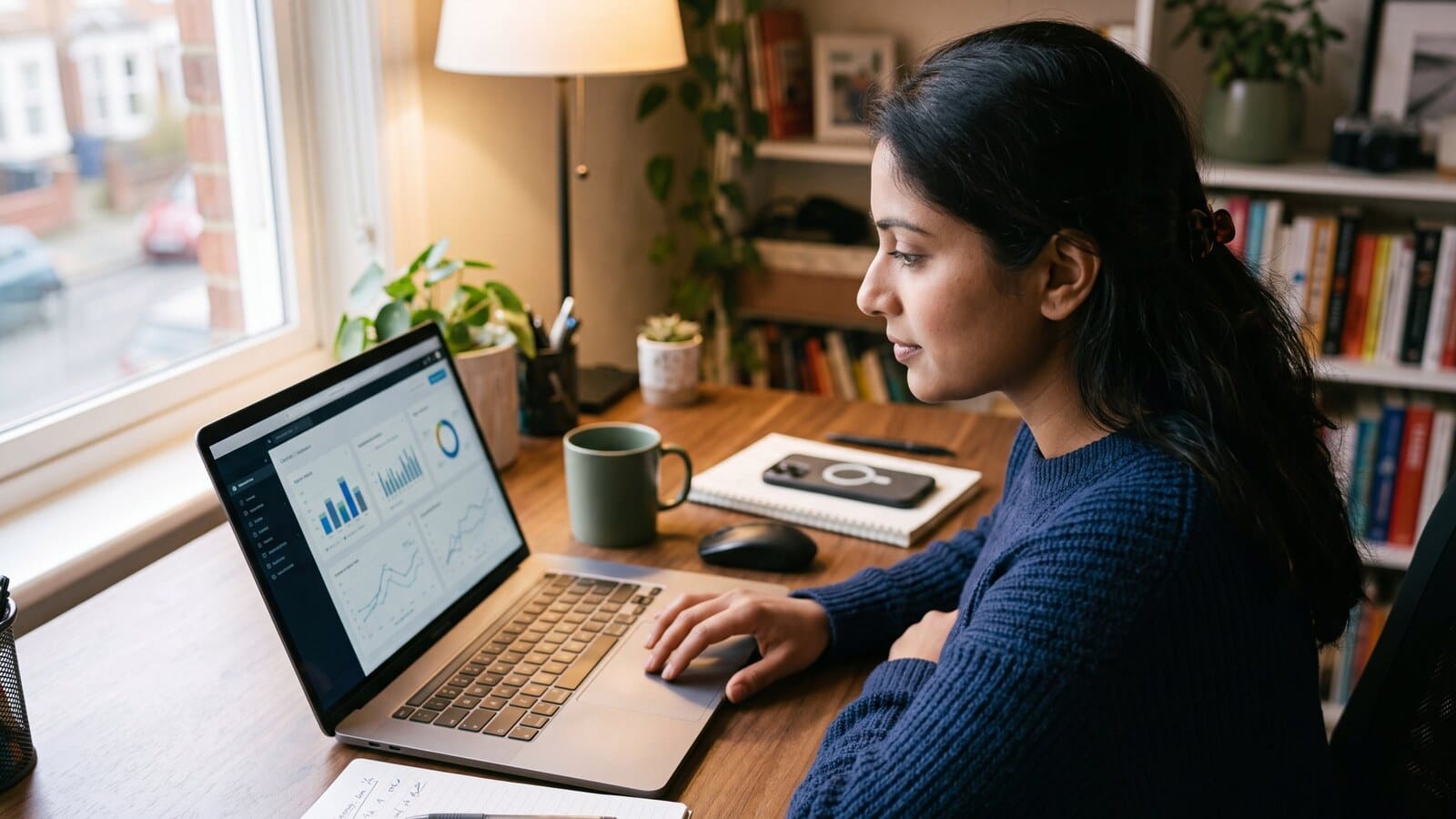 Digital marketing analytics dashboard for course ROI and career planning